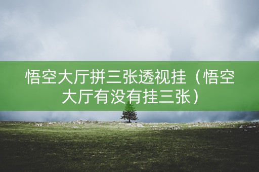 悟空大厅拼三张透视挂（悟空大厅有没有挂三张）
