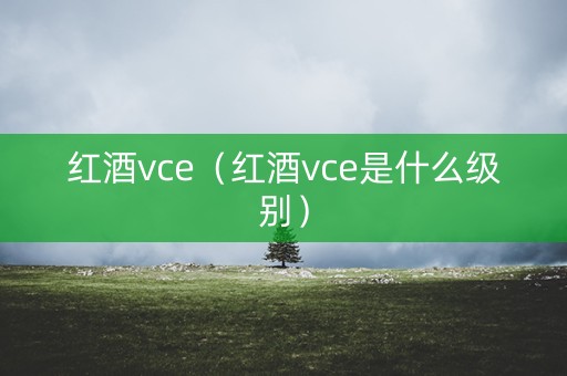 红酒vce（红酒vce是什么级别）