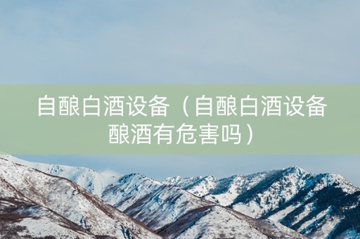 自酿白酒设备（自酿白酒设备酿酒有危害吗）