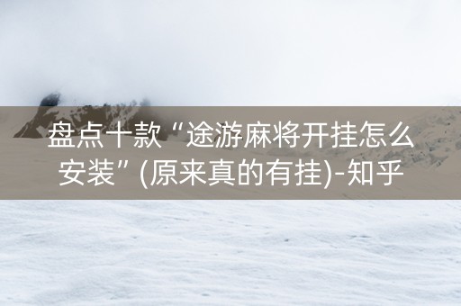 盘点十款“途游麻将开挂怎么安装”(原来真的有挂)-知乎
