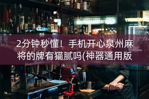 2分钟秒懂！手机开心泉州麻将的牌有猫腻吗(神器通用版)