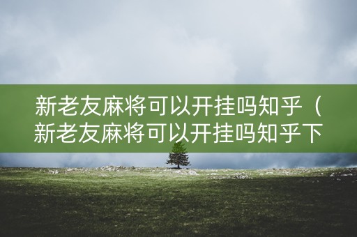 新老友麻将可以开挂吗知乎（新老友麻将可以开挂吗知乎下载）
