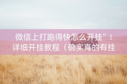 微信上打跑得快怎么开挂”！详细开挂教程（确实真的有挂)-知乎