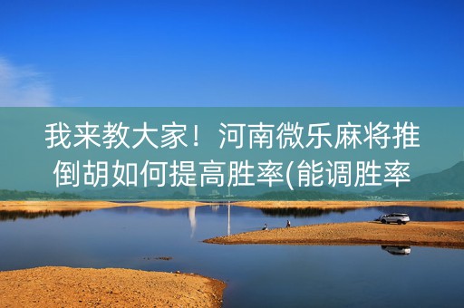 我来教大家！河南微乐麻将推倒胡如何提高胜率(能调胜率吗)