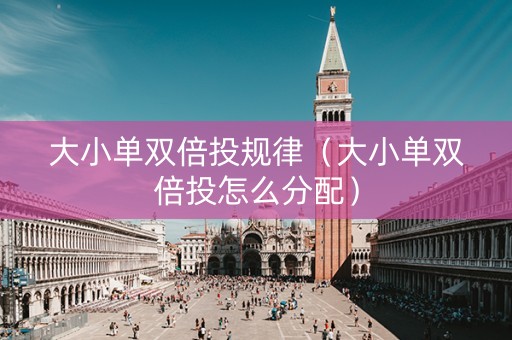 大小单双倍投规律（大小单双倍投怎么分配）