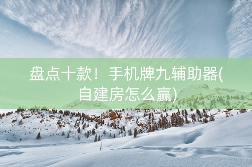盘点十款！手机牌九辅助器(自建房怎么赢)