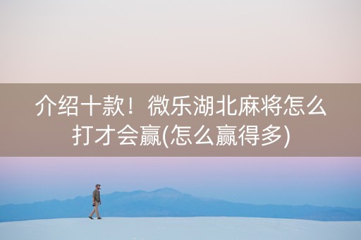 介绍十款！微乐湖北麻将怎么打才会赢(怎么赢得多)