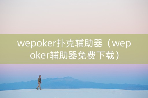 wepoker扑克辅助器（wepoker辅助器免费下载）