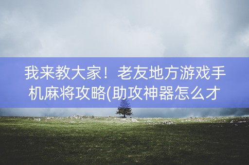 我来教大家！老友地方游戏手机麻将攻略(助攻神器怎么才会赢)