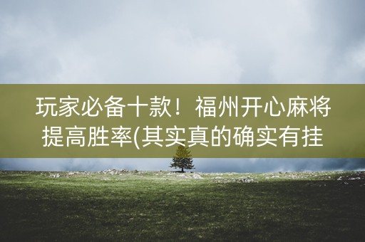 玩家必备十款！福州开心麻将提高胜率(其实真的确实有挂)