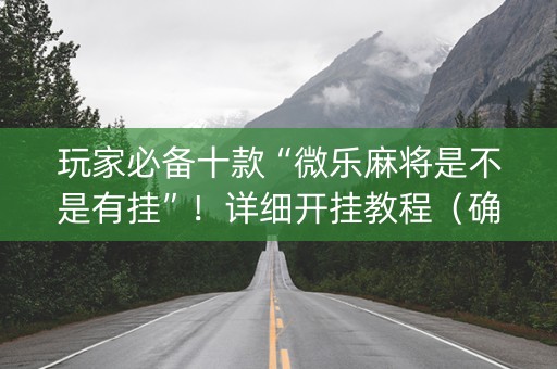 玩家必备十款“微乐麻将是不是有挂”！详细开挂教程（确实真的有挂)-知乎