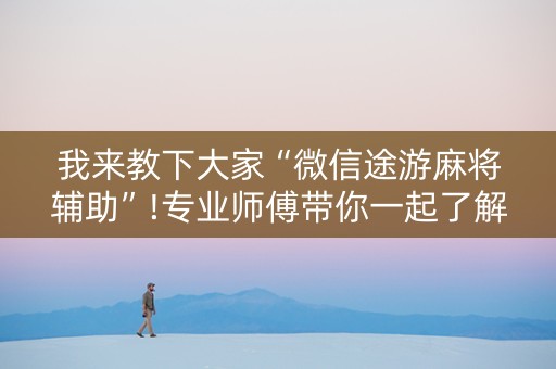 我来教下大家“微信途游麻将辅助”!专业师傅带你一起了解（详细教程）-知乎