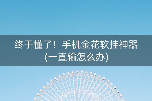 终于懂了！手机金花软挂神器(一直输怎么办)
