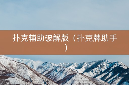 扑克辅助破解版（扑克牌助手）
