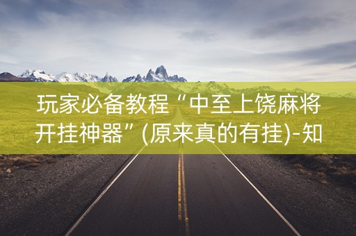 玩家必备教程“中至上饶麻将开挂神器”(原来真的有挂)-知乎