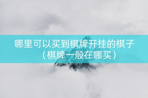 哪里可以买到棋牌开挂的棋子（棋牌一般在哪买）