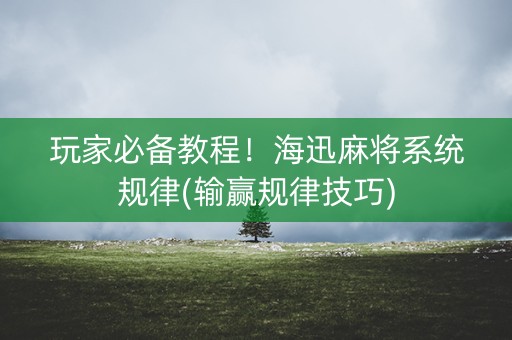 玩家必备教程！海迅麻将系统规律(输赢规律技巧)