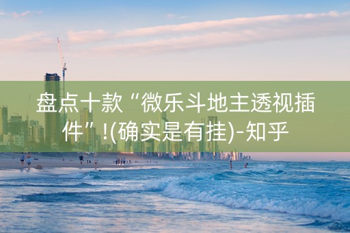 盘点十款“微乐斗地主透视插件”!(确实是有挂)-知乎