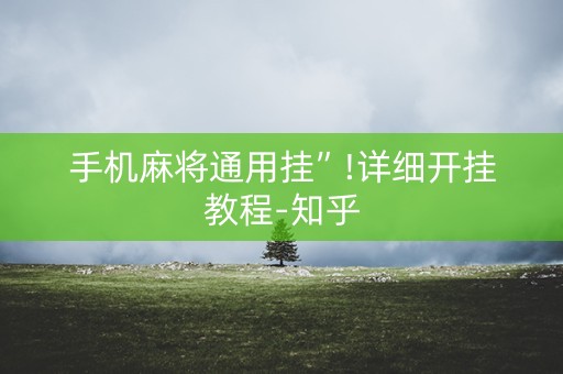 手机麻将通用挂”!详细开挂教程-知乎