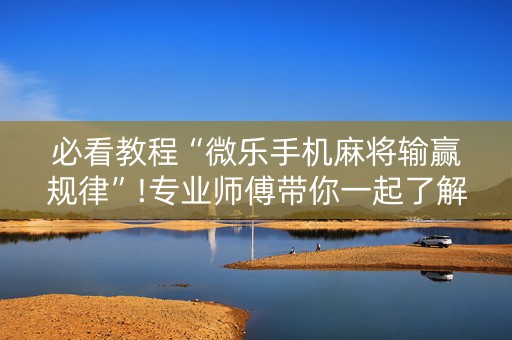 必看教程“微乐手机麻将输赢规律”!专业师傅带你一起了解（详细教程）-知乎
