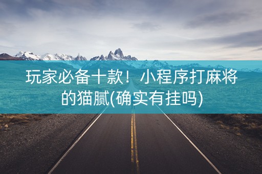 玩家必备十款！小程序打麻将的猫腻(确实有挂吗)