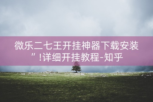 微乐二七王开挂神器下载安装”!详细开挂教程-知乎
