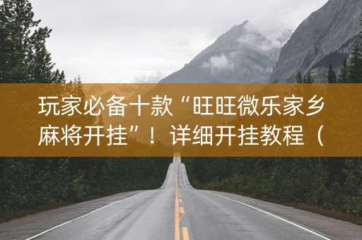 玩家必备十款“旺旺微乐家乡麻将开挂”！详细开挂教程（确实真的有挂)-知乎