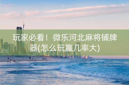 玩家必看！微乐河北麻将铺牌器(怎么玩赢几率大)
