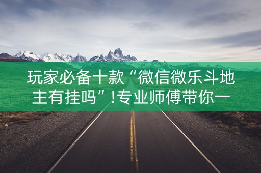 玩家必备十款“微信微乐斗地主有挂吗”!专业师傅带你一起了解（详细教程）-知乎