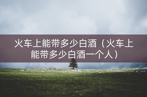 火车上能带多少白酒（火车上能带多少白酒一个人）