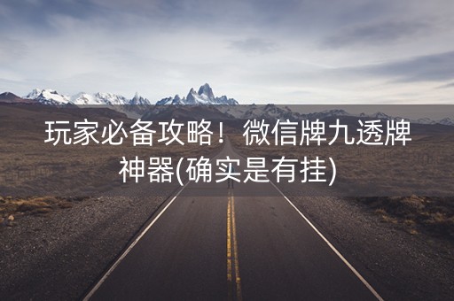 玩家必备攻略！微信牌九透牌神器(确实是有挂)