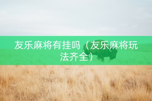 友乐麻将有挂吗（友乐麻将玩法齐全）