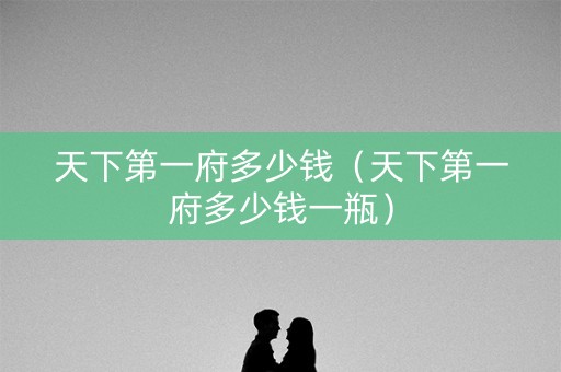 天下第一府多少钱（天下第一府多少钱一瓶）