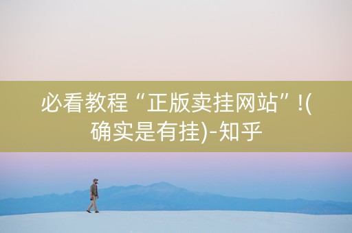 必看教程“正版卖挂网站”!(确实是有挂)-知乎