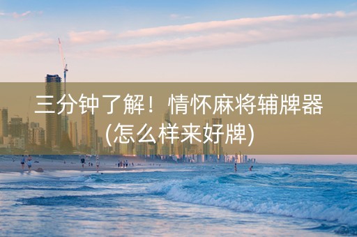三分钟了解！情怀麻将辅牌器(怎么样来好牌)