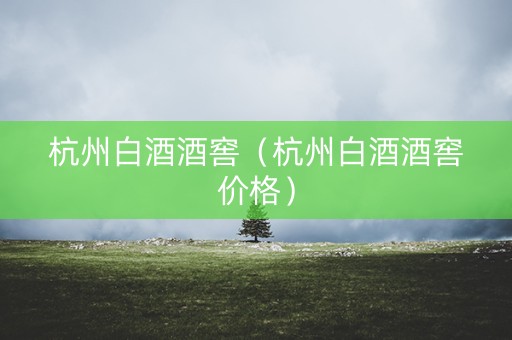杭州白酒酒窖（杭州白酒酒窖价格）
