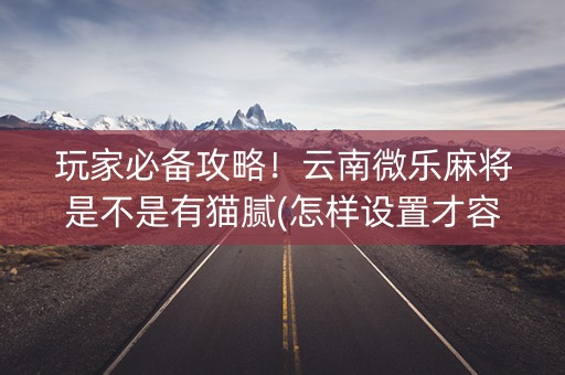 玩家必备攻略！云南微乐麻将是不是有猫腻(怎样设置才容易赢)