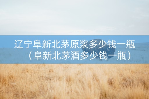 辽宁阜新北茅原浆多少钱一瓶（阜新北茅酒多少钱一瓶）