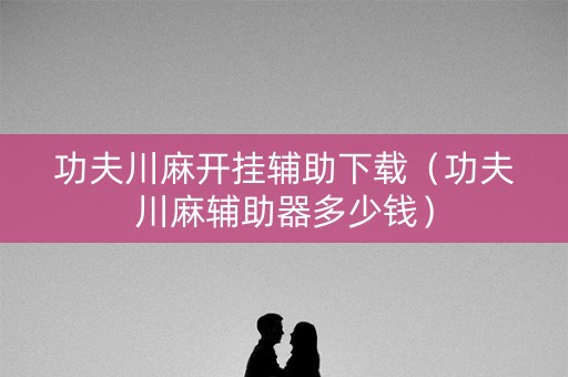 功夫川麻开挂辅助下载（功夫川麻辅助器多少钱）