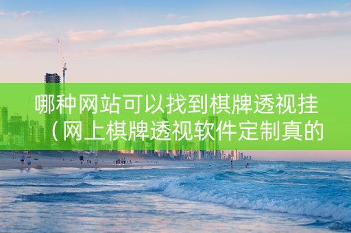 哪种网站可以找到棋牌透视挂（网上棋牌透视软件定制真的假的）