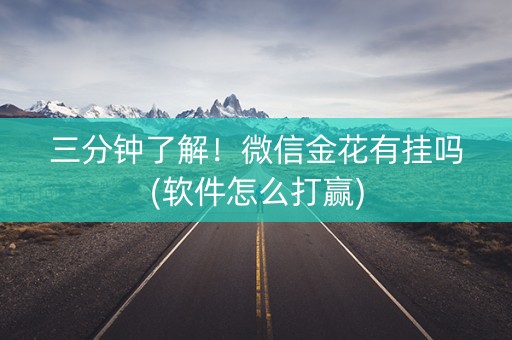 三分钟了解！微信金花有挂吗(软件怎么打赢)