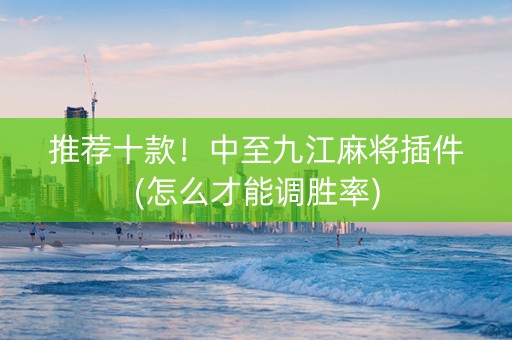 推荐十款！中至九江麻将插件(怎么才能调胜率)