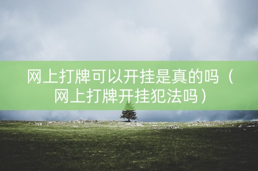 网上打牌可以开挂是真的吗（网上打牌开挂犯法吗）