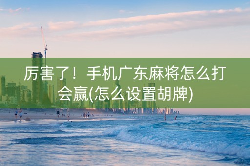 厉害了！手机广东麻将怎么打会赢(怎么设置胡牌)