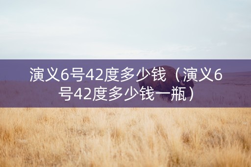 演义6号42度多少钱（演义6号42度多少钱一瓶）