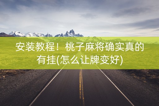 安装教程！桃子麻将确实真的有挂(怎么让牌变好)
