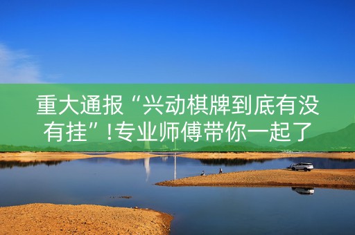 重大通报“兴动棋牌到底有没有挂”!专业师傅带你一起了解（详细教程）-知乎