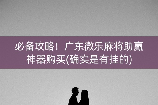 必备攻略！广东微乐麻将助赢神器购买(确实是有挂的)