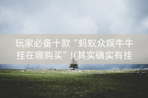 玩家必备十款“蚂蚁众娱牛牛挂在哪购买”!(其实确实有挂)-知乎