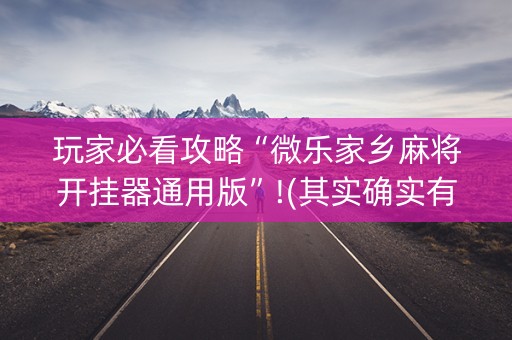 玩家必看攻略“微乐家乡麻将开挂器通用版”!(其实确实有挂)-知乎